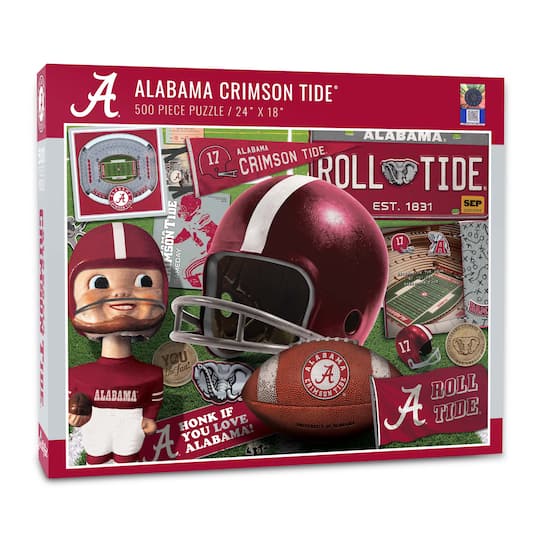 College Team Retro Series 500 Piece Puzzle By Youthefan in Alabama Crimson Tide | 18" x 24" | Michaels®